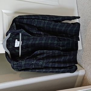 Men's GoodFellow Blue Green Flannel Standard Fit